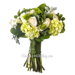 bridal bouquet side blissful white ivory