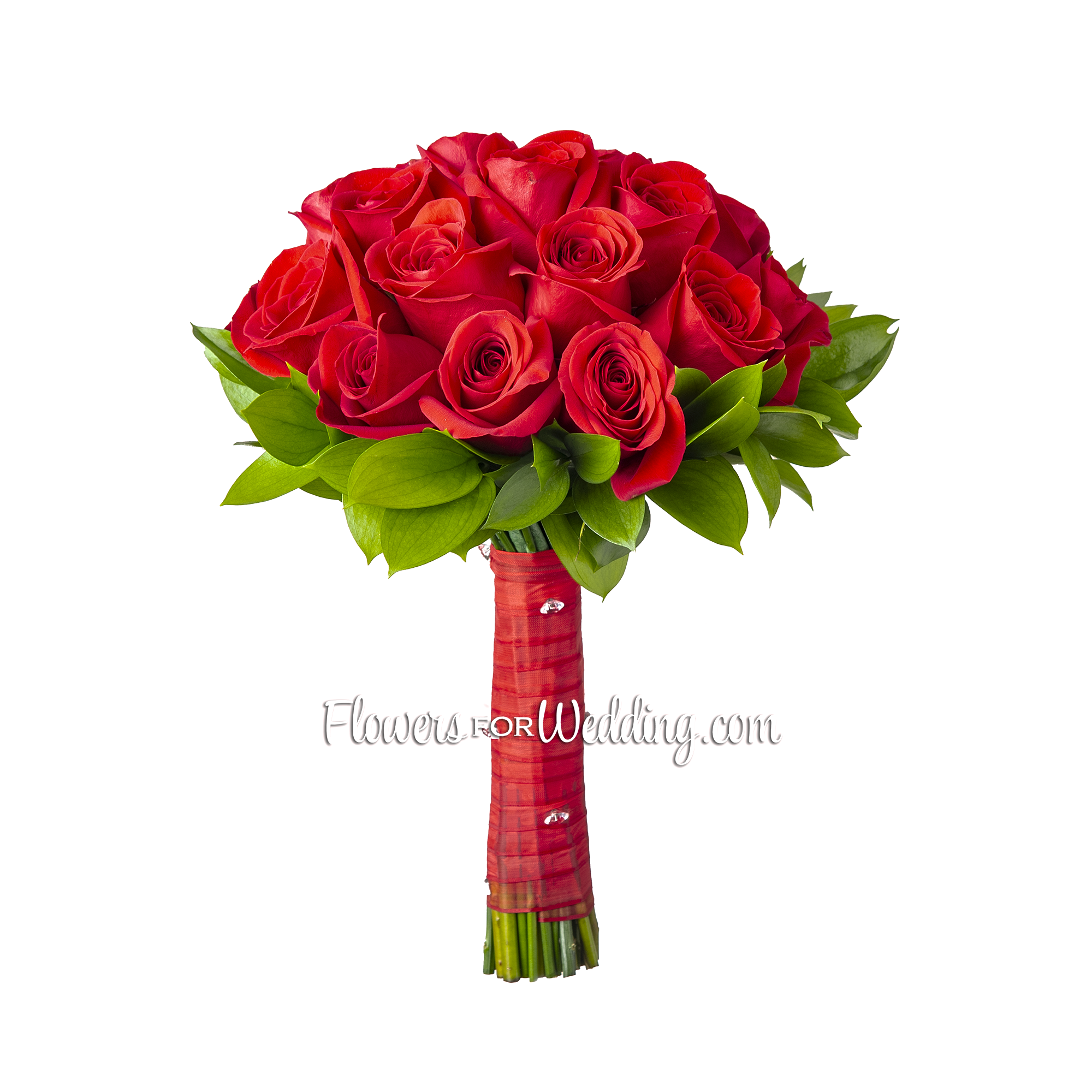 bridesmaid bouquet side dazzling red