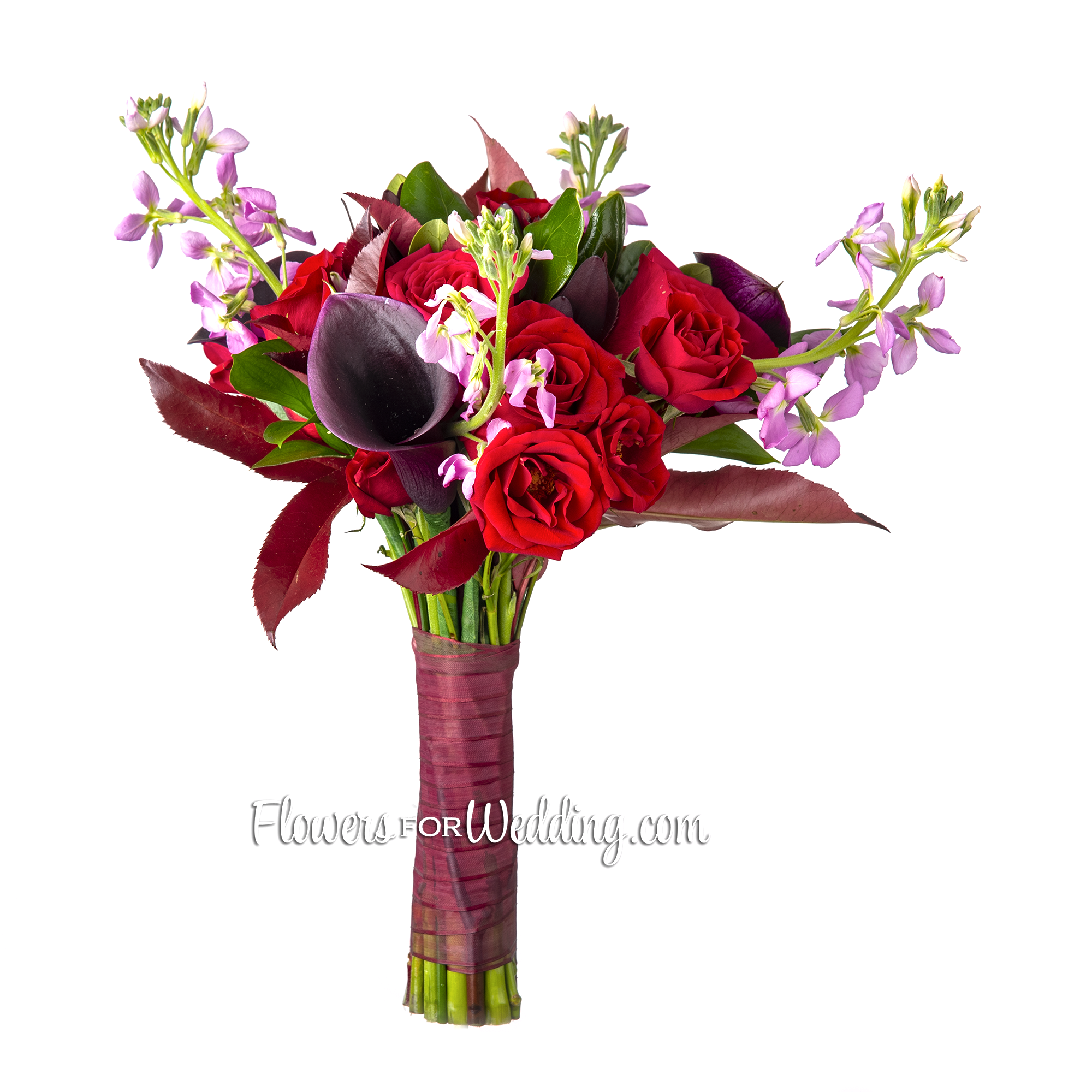 bridesmaid bouquet side endearment red purple
