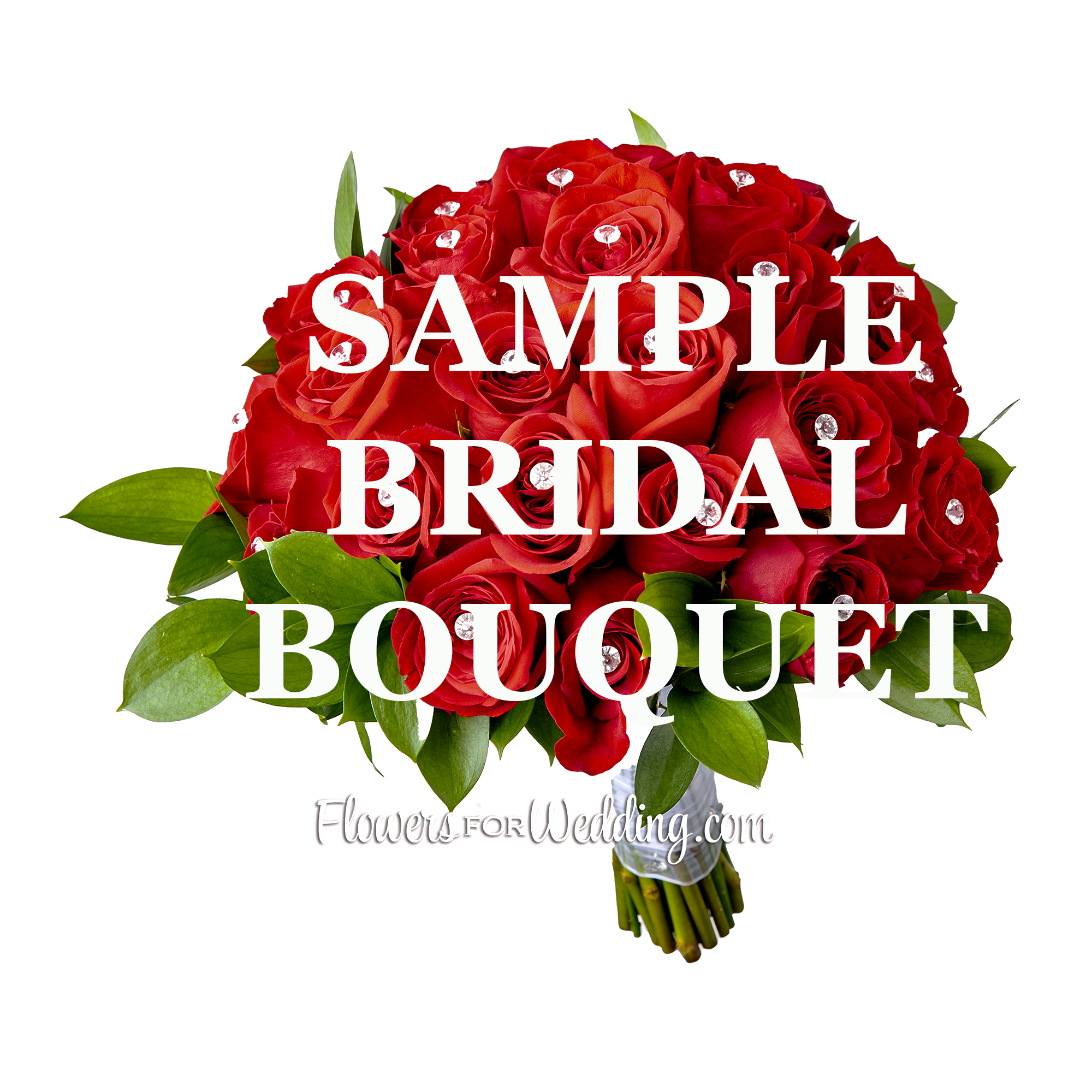 sample bridal bouquet dazzling red