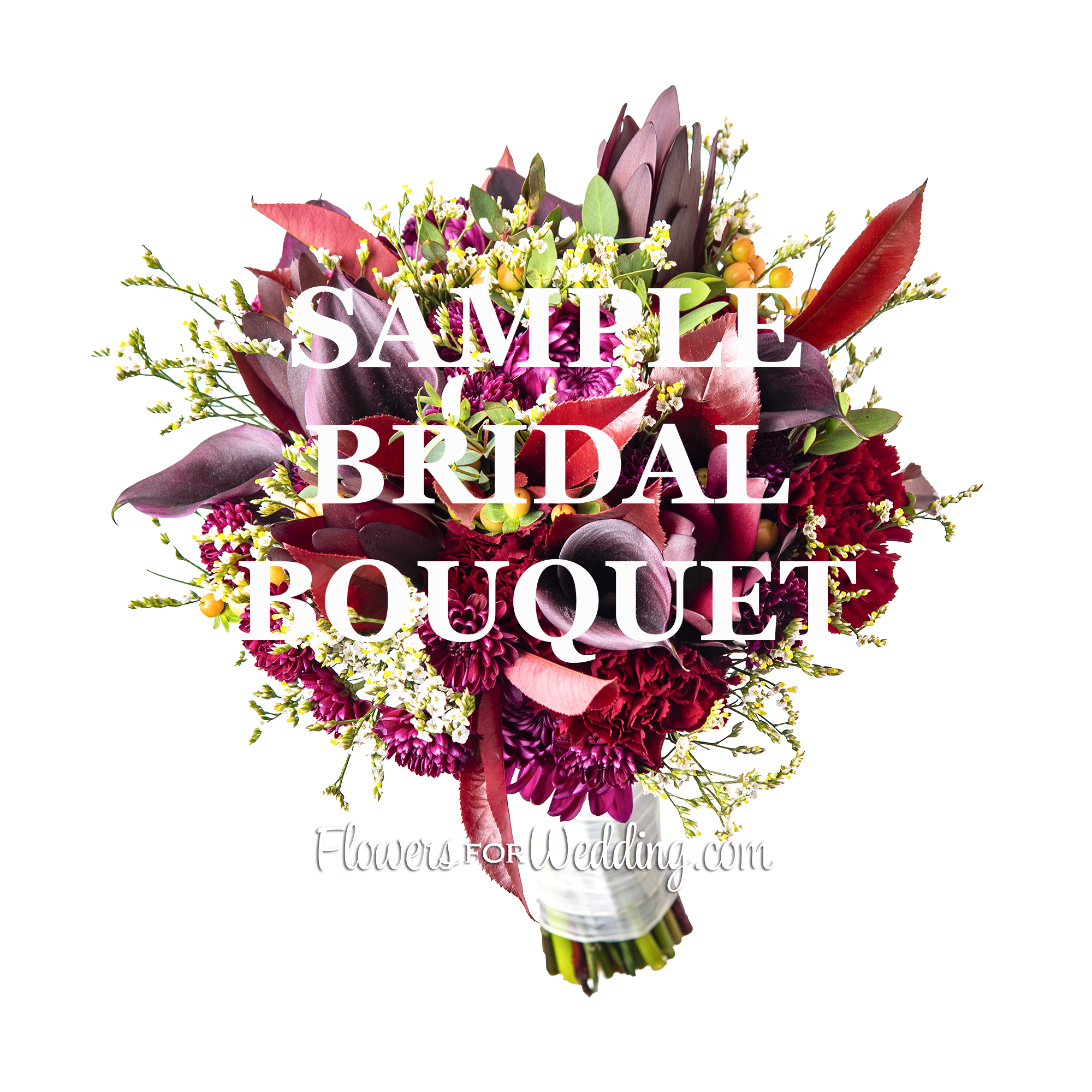 sample bridal bouquet devotion burgundy purple
